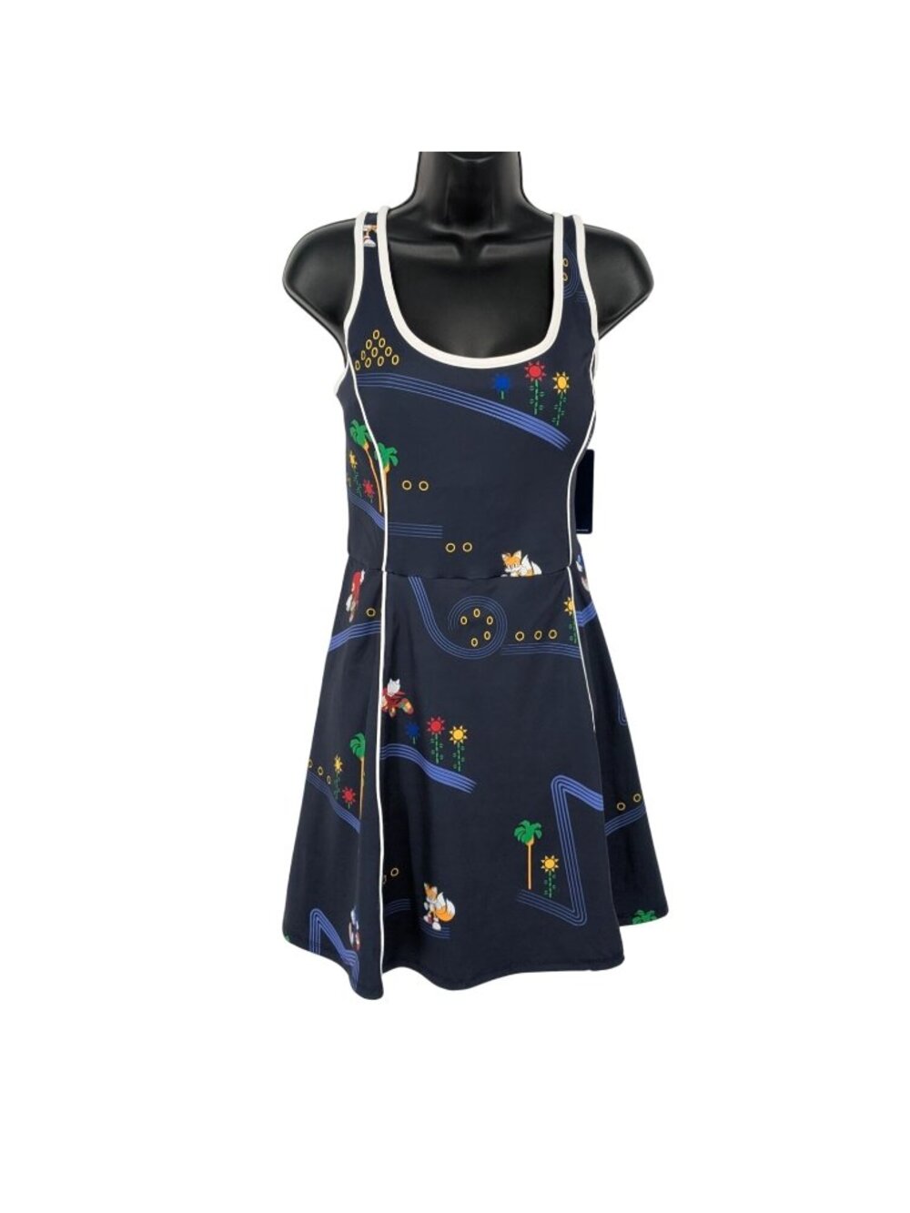 Sonic The Hedgehog Athletic Dress Built In Shorts Gamer Stretch Cosplay Large